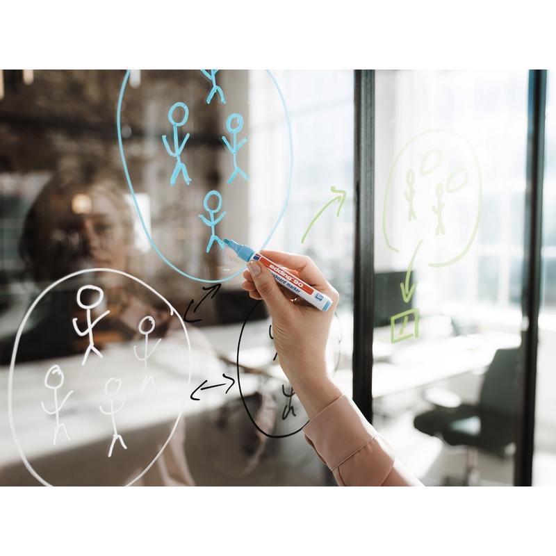 Маркер для стеклянных досок EDDING E-90/002 красный 2-3 мм круг.наконечник