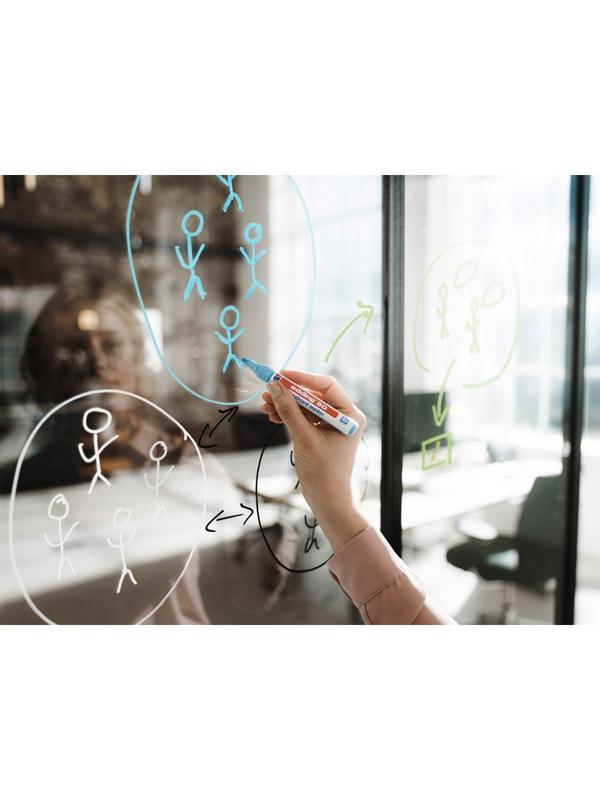 Маркер для стеклянных досок EDDING E-90/002 красный 2-3 мм круг.наконечник