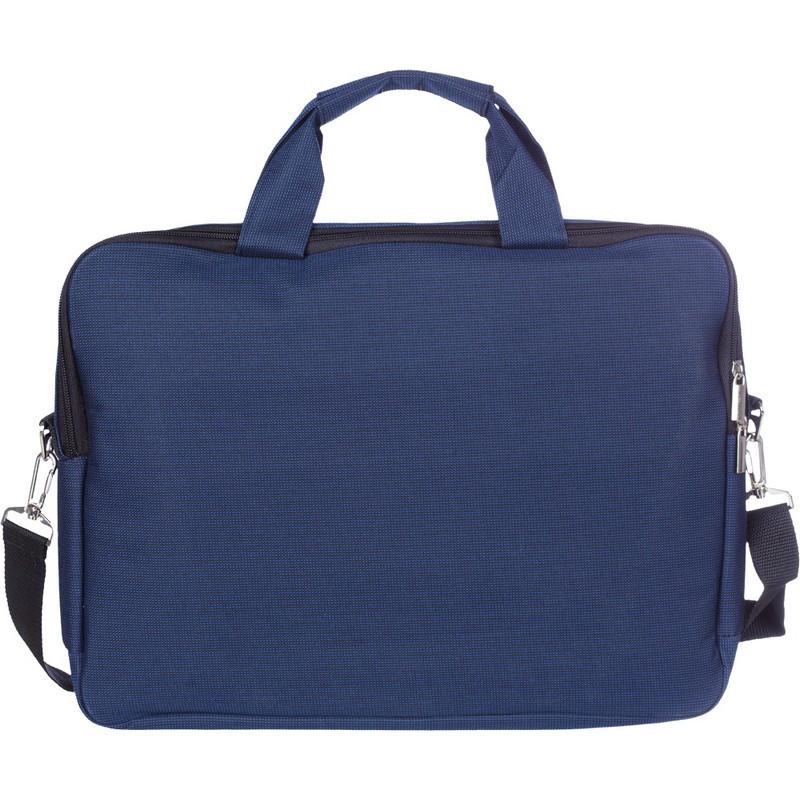 Сумка для документов полиэстр 400х290х40мм  мод. 394  синяя)