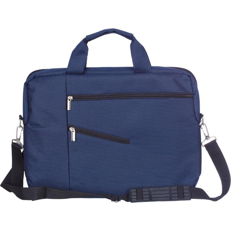 Сумка для документов полиэстр 400х290х40мм  мод. 394  синяя)