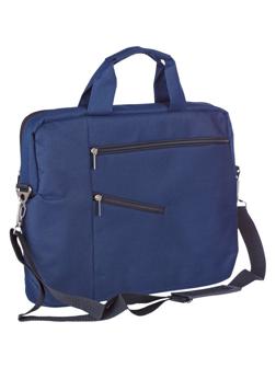 Сумка для документов полиэстр 400х290х40мм  мод. 394  синяя)