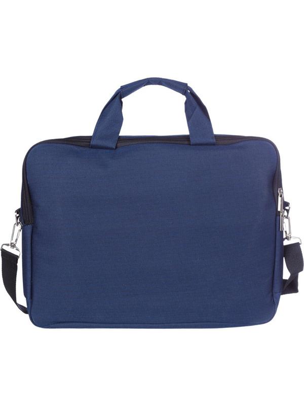 Сумка для документов полиэстр 400х290х40мм  мод. 394  синяя)