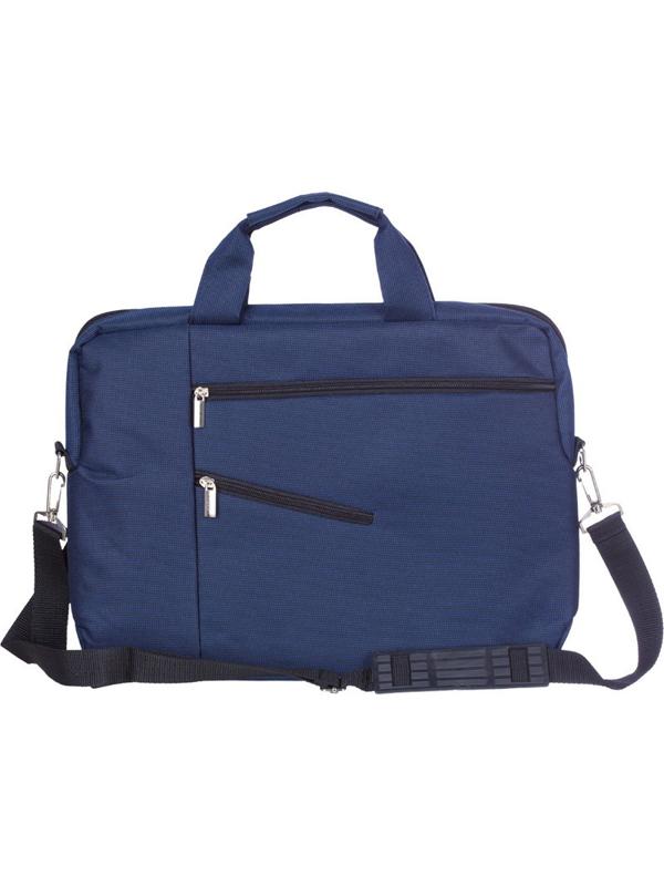 Сумка для документов полиэстр 400х290х40мм  мод. 394  синяя)