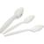 Ложка одноразовая столовая 170мм, белая, кукурузный крахмал, 50шт/уп