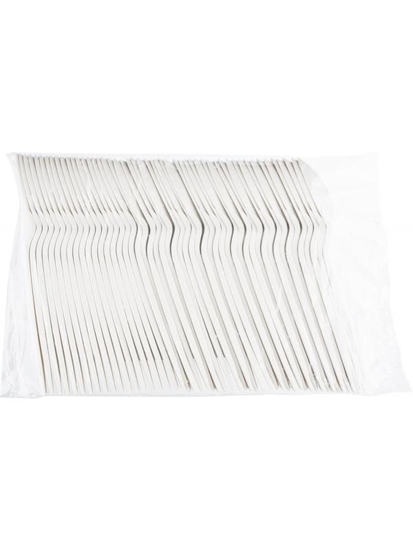 Ложка одноразовая столовая 170мм, белая, кукурузный крахмал, 50шт/уп