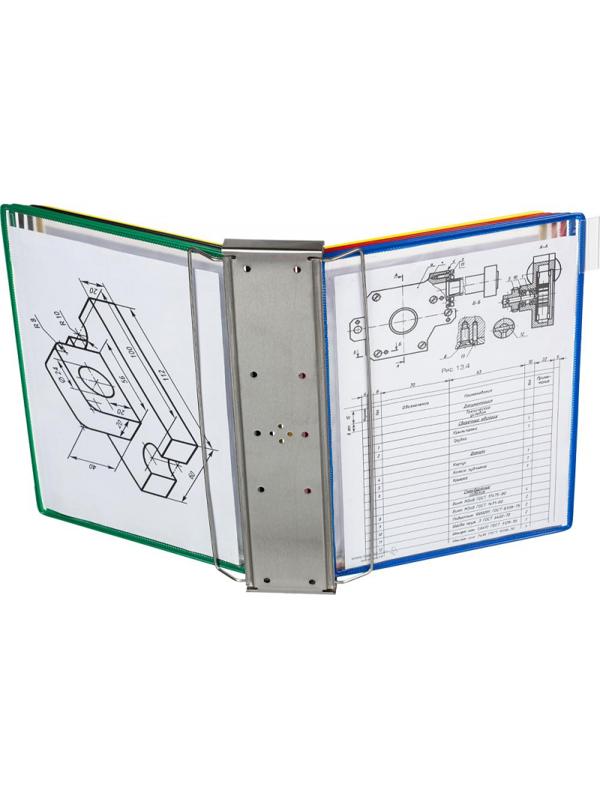Демосистема настенная Tarifold Stainless Steel А4,10панелей, ассорти 417209