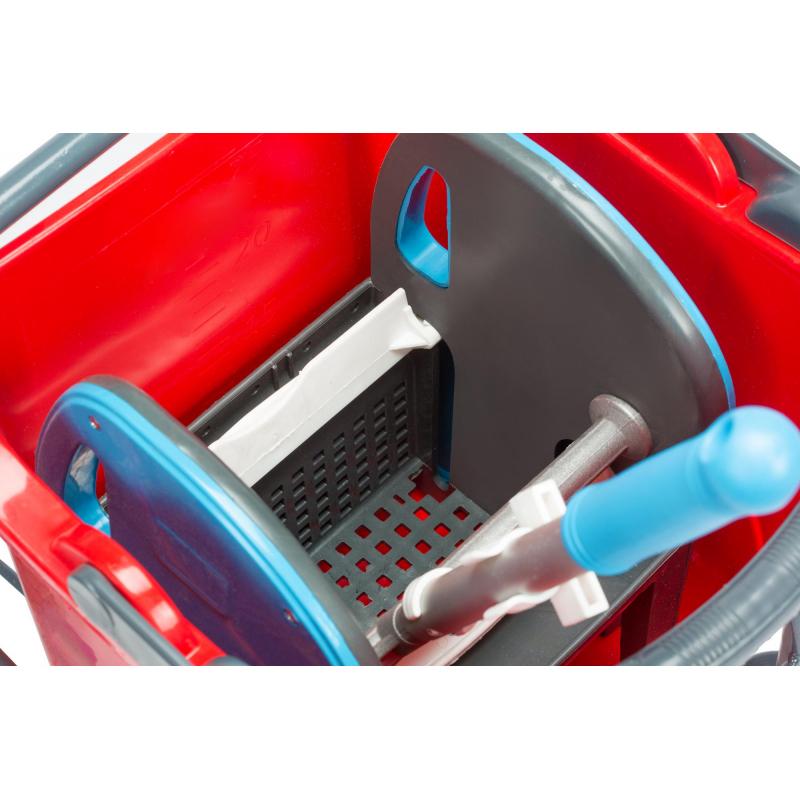 Тележка уборочная одноведерная 25л отжим, контейнер, мет.каркас ТК722