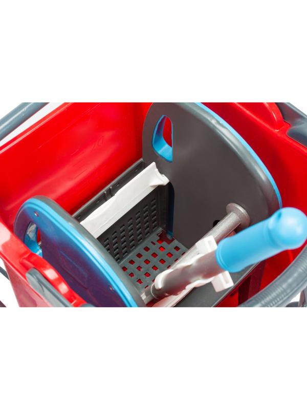 Тележка уборочная одноведерная 25л отжим, контейнер, мет.каркас ТК722