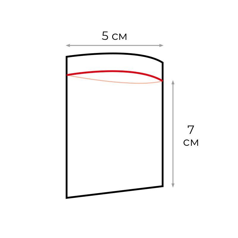 Пакет с замком (Zip Lock) 5 х 7 см, 32 мкм, 1000 шт/уп