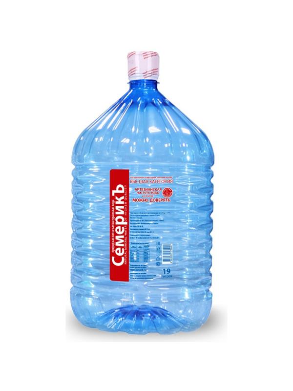 Вода питьевая Семерик 19л (одноразовая бутыль)