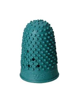 Напальчник для бумаг d=16мм, высота 27мм, зеленый резина