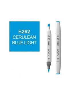 Маркер для скетчей TOUCH BRUSH двухсторонн цв.262 лазурный голубой, 1210262