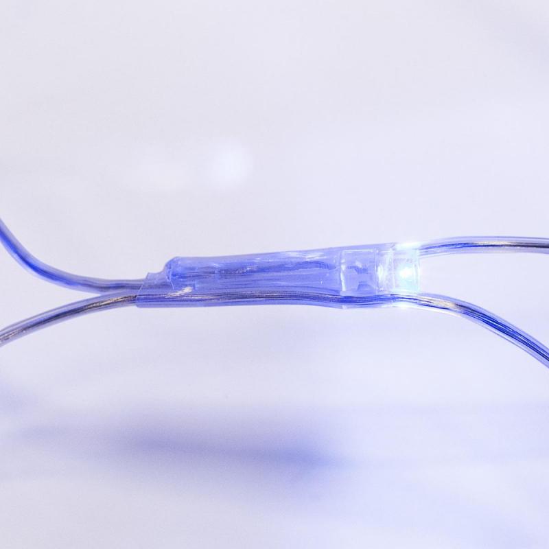 Гирлянда сеть 1,8х1,5 м, прозрачный ПВХ, 180 LED, Синий,  215-133