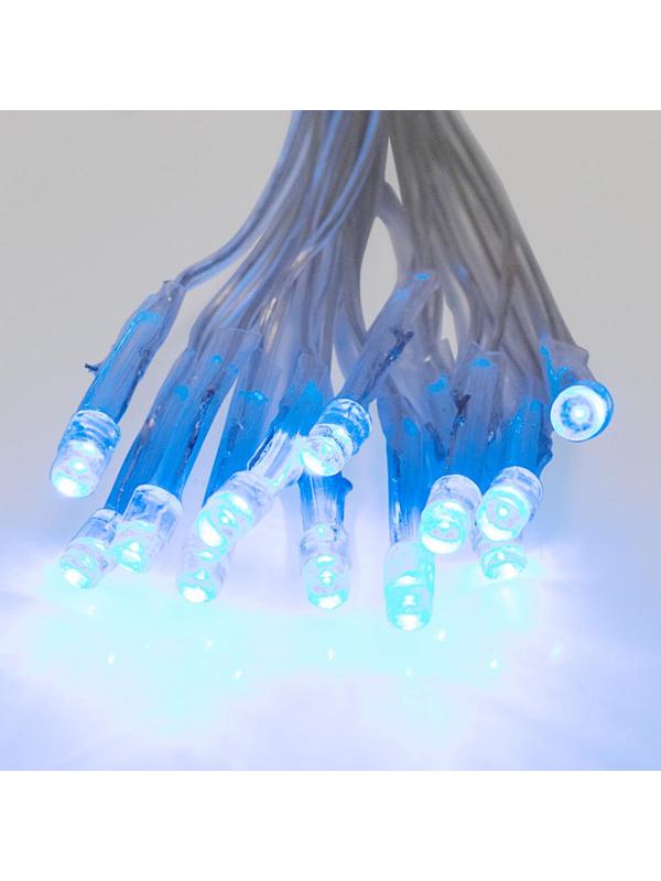 Гирлянда сеть 1,8х1,5 м, прозрачный ПВХ, 180 LED, Синий,  215-133