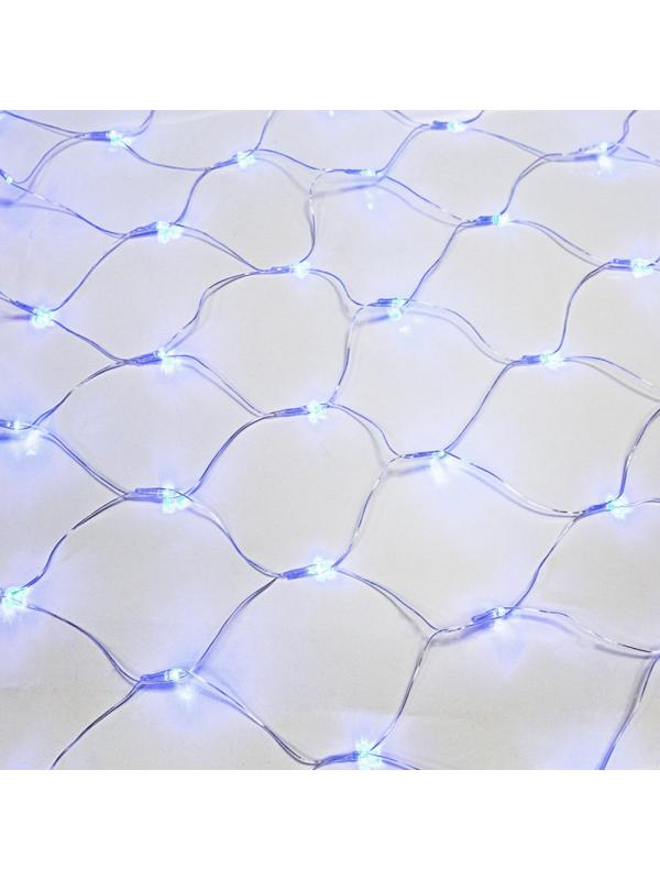 Гирлянда сеть 1,8х1,5 м, прозрачный ПВХ, 180 LED, Синий,  215-133