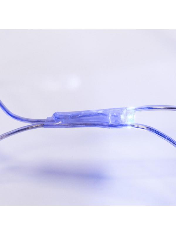 Гирлянда сеть 1,8х1,5 м, прозрачный ПВХ, 180 LED, Синий,  215-133