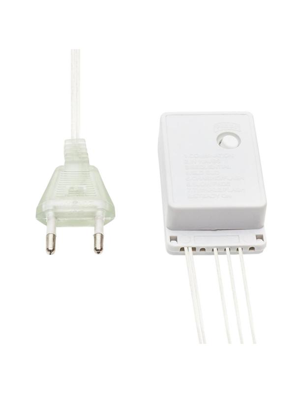 Гирлянда сеть 1,8х1,5 м, прозрачный ПВХ, 180 LED, Синий,  215-133