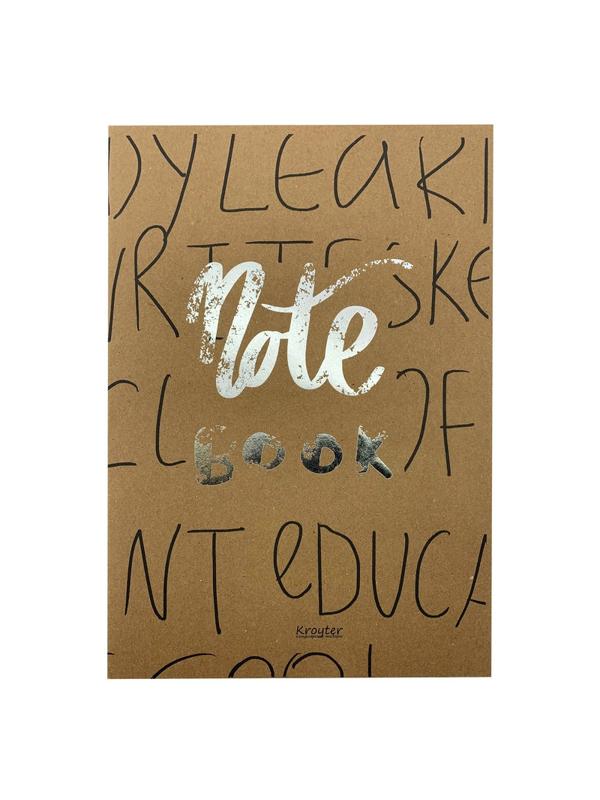 Тетрадь общая Kroyter А4,48л,клетка,скреп,обл.крафт,блок 65г.Школа 00097