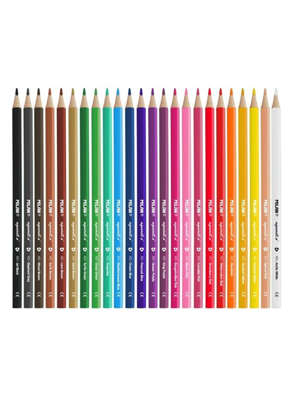 Карандаши акварельные цветные 24цв 3-гран Milan