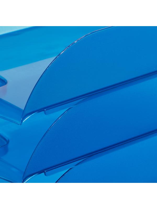 Лоток горизонтальный ATTACHE, тонированный синий 4шт/уп