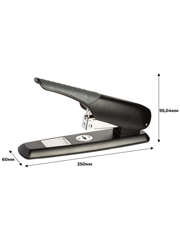 Степлер КОМУС 1159 (N23) до 100 лист. закрытое плоское сшивание черный