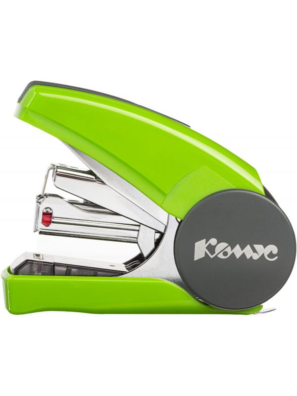 Степлер Комус Light-Force(№10) до 17листов,энергосберегающий,антистеп,зел