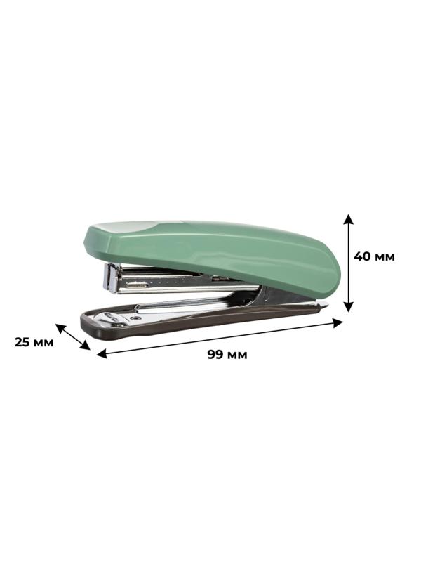 Степлер Комус  Elegans(№10) 1111 фисташковый до20л. антистеп