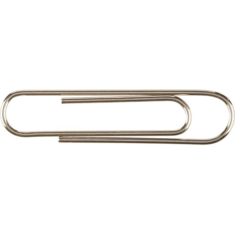 Скрепки КОМУС никелированные, 33 мм, негофрированные, 100 шт/уп