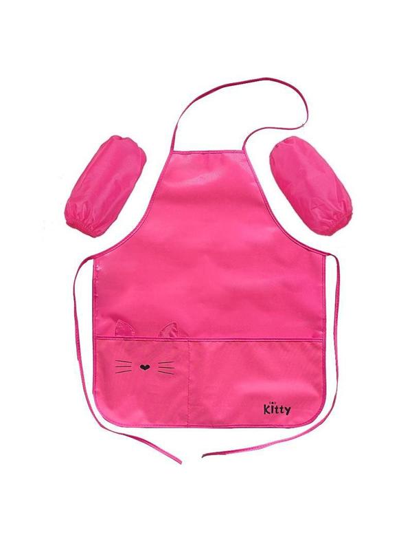 Фартук для труда №1 School Kitty 2 кармана, нарукавники