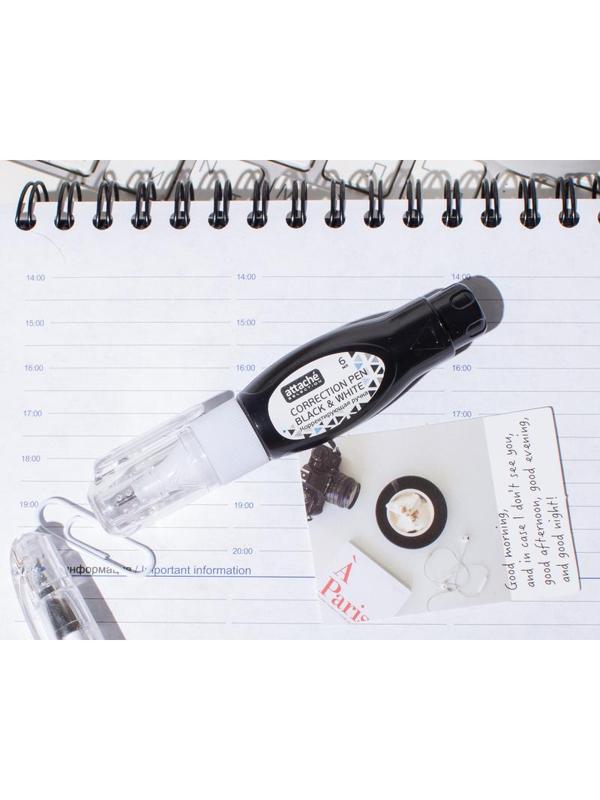 Корректирующий карандаш 6мл Attache Selection Black & White мет нак