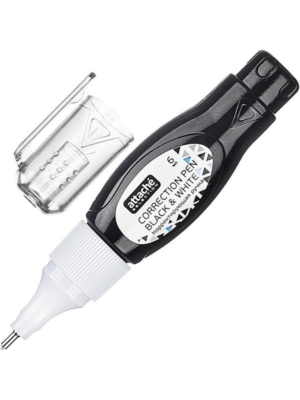 Корректирующий карандаш 6мл Attache Selection Black & White мет нак