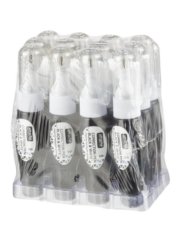 Корректирующий карандаш 6мл Attache Selection Black & White мет нак