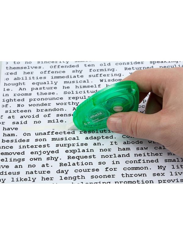 Корректирующая лента Attache 5ммx6м с подкручивающимся механизмом, цвет асс