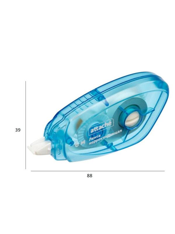 Корректирующая лента Attache 5ммx6м с подкручивающимся механизмом, цвет асс