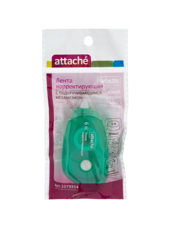 Корректирующая лента Attache 5ммx6м с подкручивающимся механизмом, цвет асс