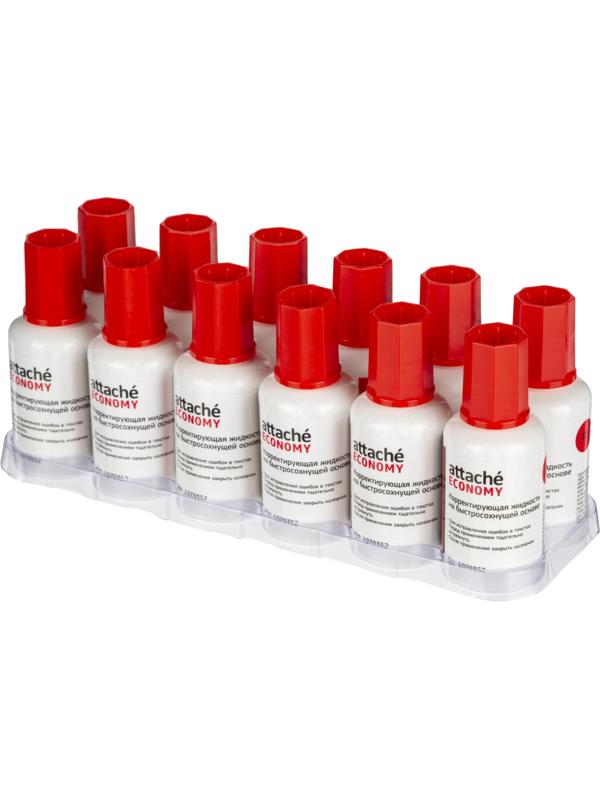 Корректирующая жидкость Attache Economy 22г на быстросохн. основе, кисточка