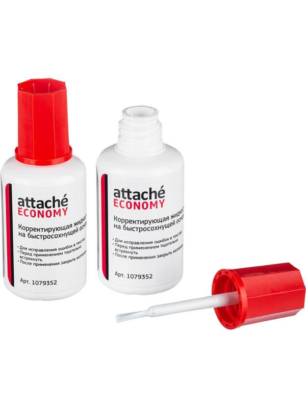 Корректирующая жидкость Attache Economy 22г на быстросохн. основе, кисточка