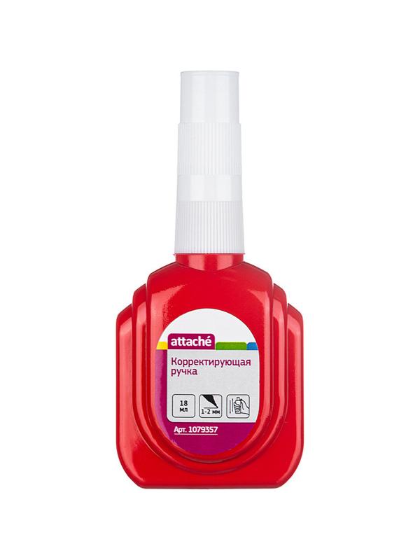 Корректирующий карандаш 18 мл Attache металлический наконечник красная