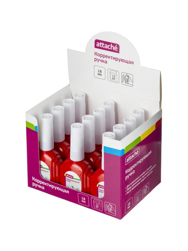 Корректирующий карандаш 18 мл Attache металлический наконечник красная
