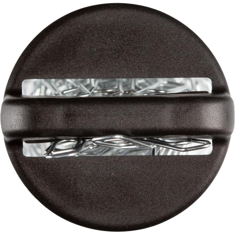 Скрепочница магнитная Стамм, цвет черный ПС02