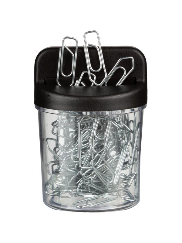 Скрепочница магнитная Стамм, цвет черный ПС02