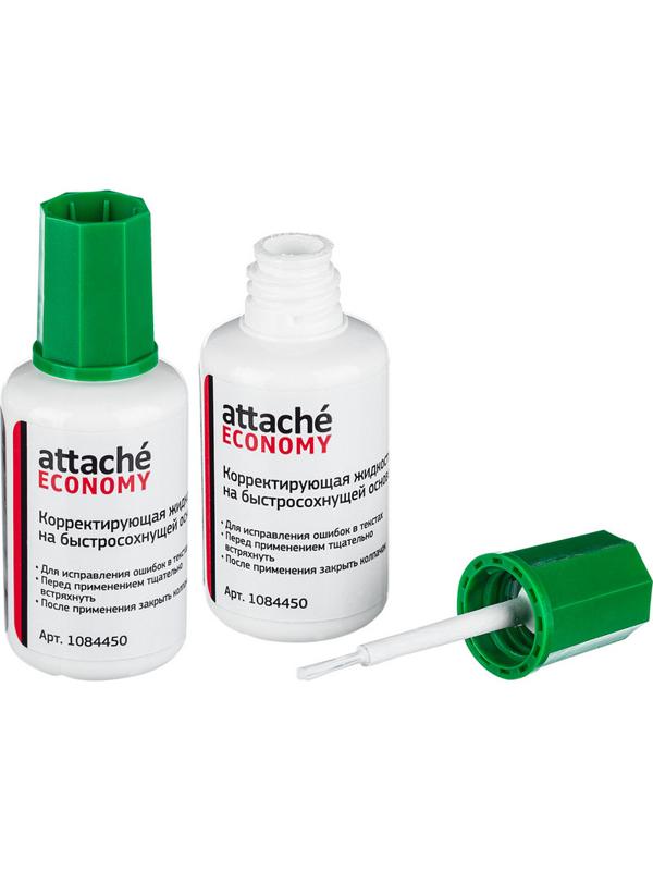 Корректирующая жидкость 16г Attache Economy быстросохнущая основа кисточка