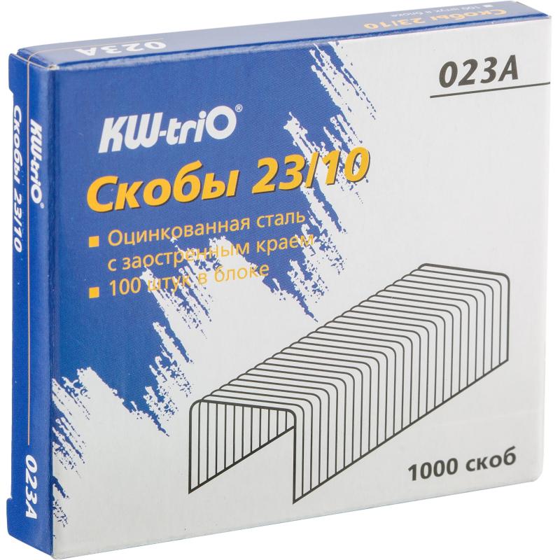 Скобы для степлера №23/10 KW-Trio 023A оцинкованные 1000 шт./уп
