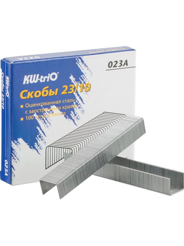 Скобы для степлера №23/10 KW-Trio 023A оцинкованные 1000 шт./уп