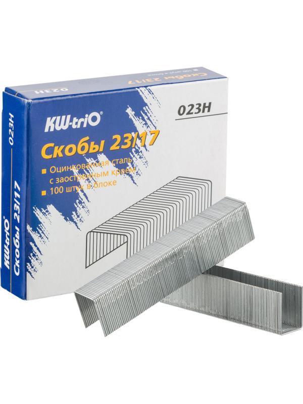 Скобы для степлера №23/17 KW-Trio 023H оцинкованные 1000 шт./уп