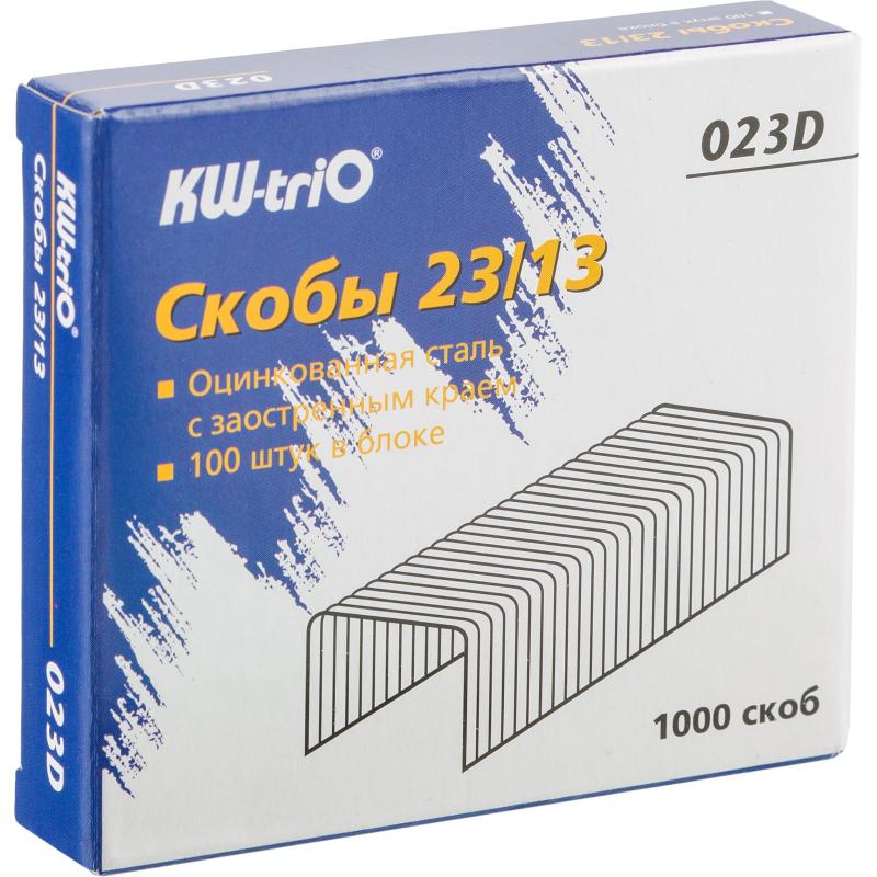 Скобы для степлера №23/13 KW-Trio 023D оцинкованные 1000 шт./уп