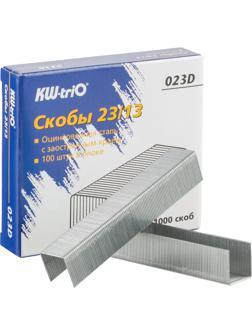 Скобы для степлера №23/13 KW-Trio 023D оцинкованные 1000 шт./уп