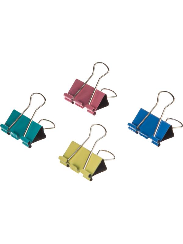 Зажимы для бумаг 51мм 12шт/уп Attache Economy, цветные, в карт.коробке