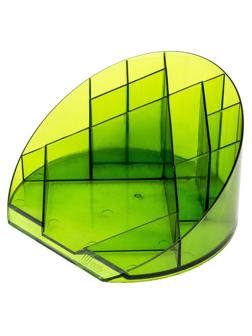 Подставка Attache Яркий офис 12 отделений прозрачная зеленая