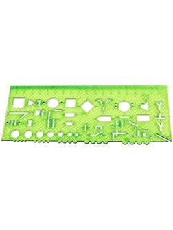 Линейка радиотехническая 18см Attache  прозрачная зеленая